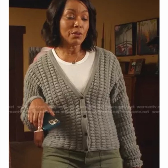 Theory Women's Textured Hanelee Sweater Button Up Cardigan Felted Wool Cashmere - Picture 3 of 13